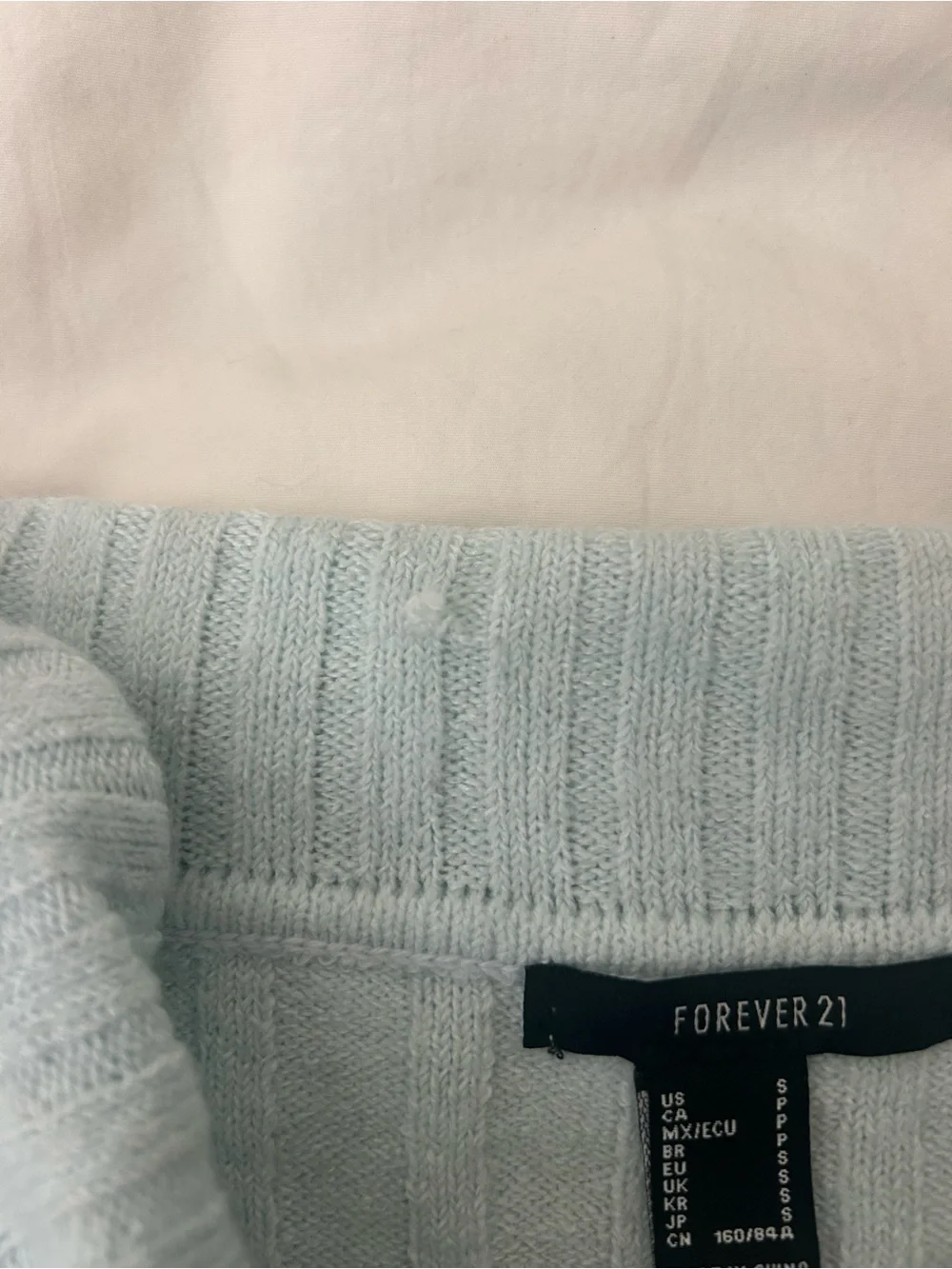 Forever 21 Light Blue Off-Shoulder Sweater